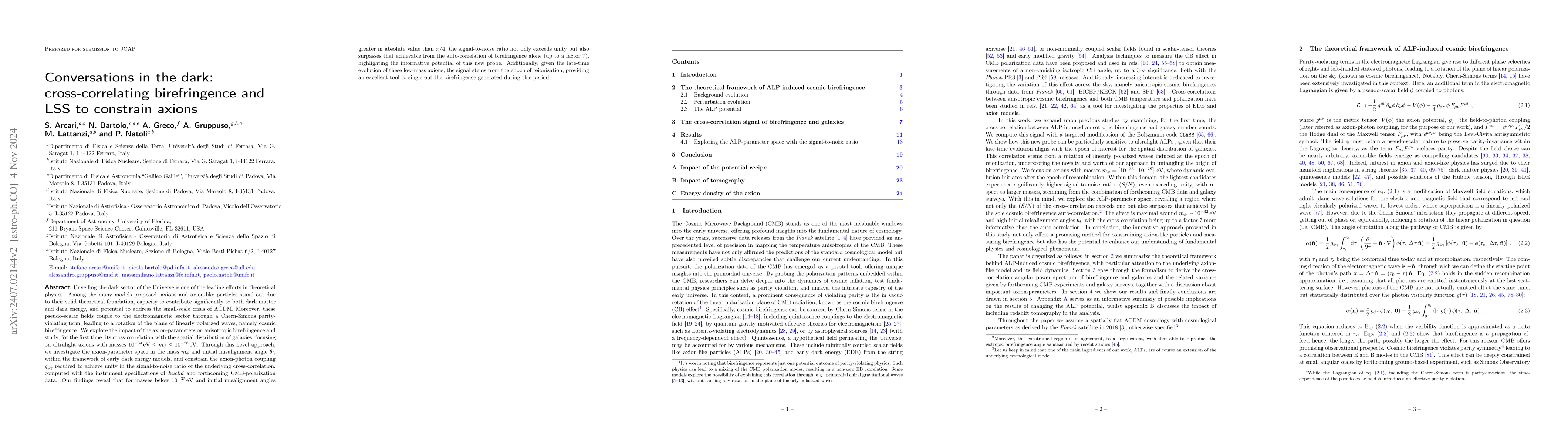 Thumbnail for Conversations in the dark: cross-correlating birefringence and LSS to
  constrain axions