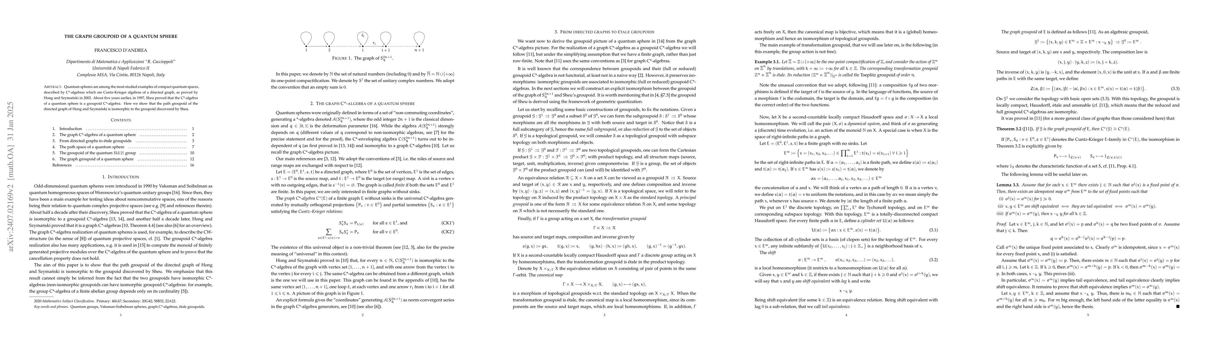 Thumbnail for The graph groupoid of a quantum sphere