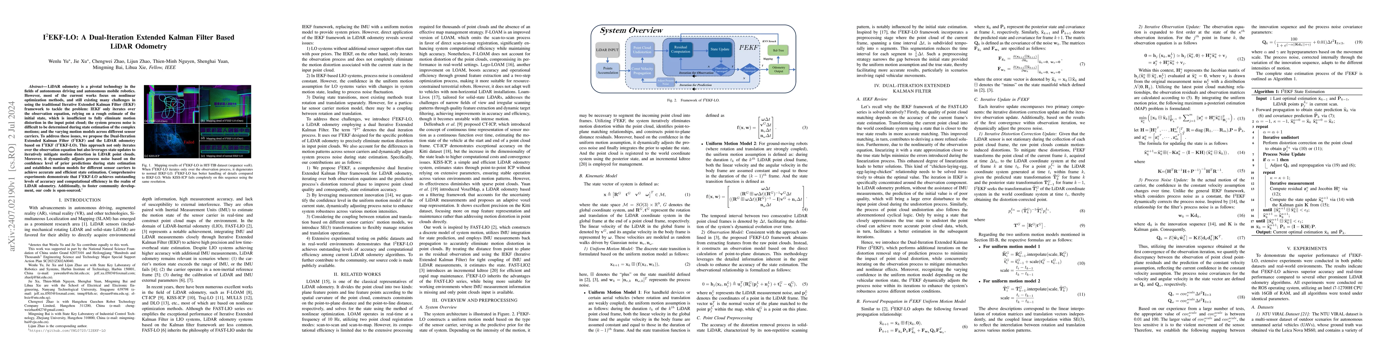 Thumbnail for I2EKF-LO: A Dual-Iteration Extended Kalman Filter Based LiDAR Odometry