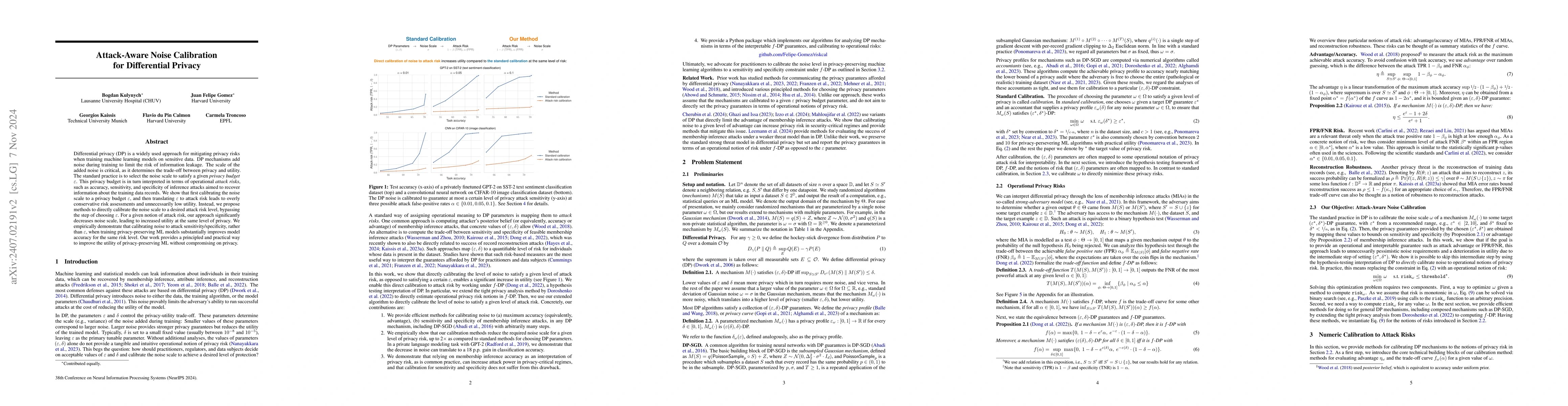 Thumbnail for Attack-Aware Noise Calibration for Differential Privacy