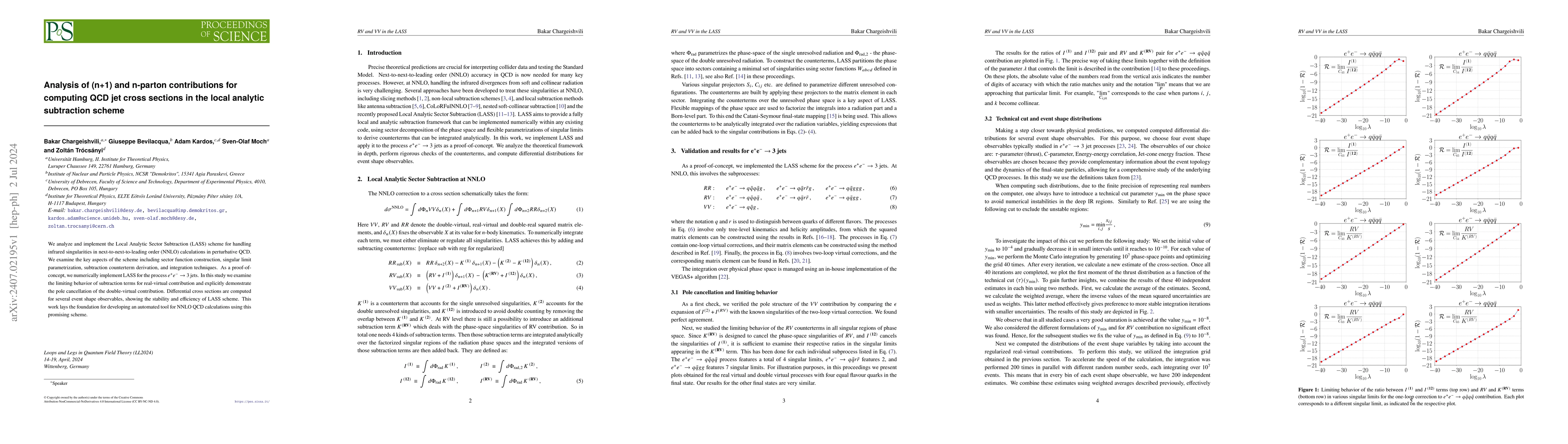 Thumbnail for Analysis of $(n+1)$ and $n$-parton contributions for computing QCD jet
  cross sections in the local analytic subtraction scheme