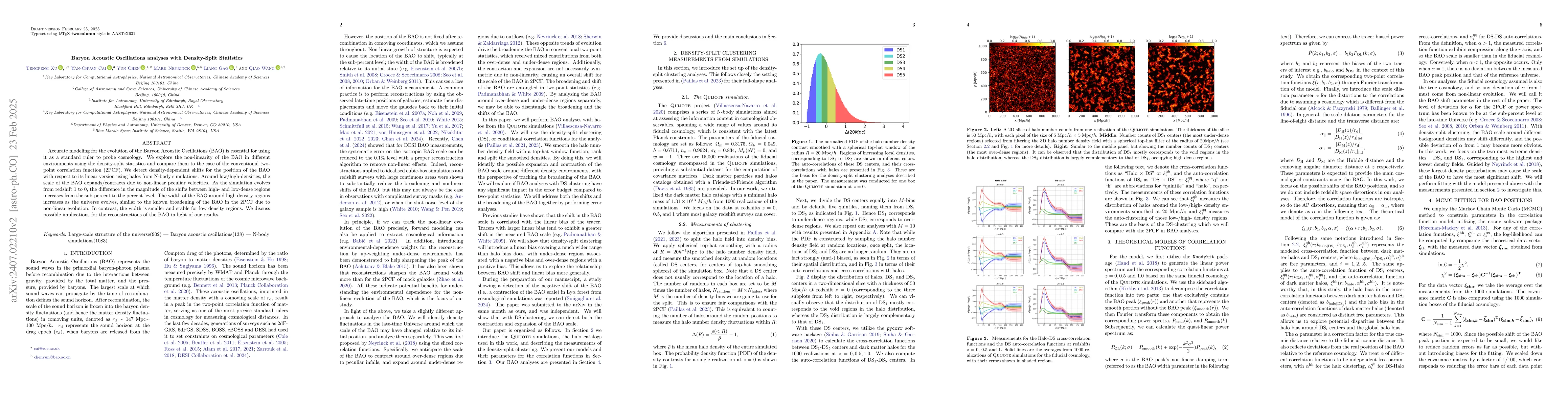Thumbnail for Baryon Acoustic Oscillations analyses with Density-Split Statistics
