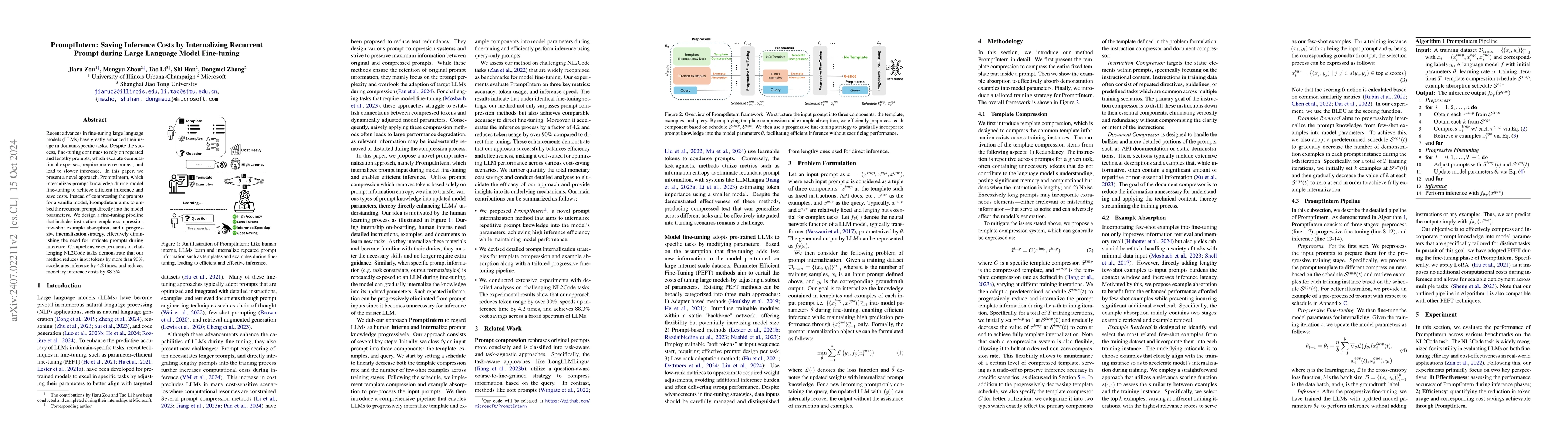 Thumbnail for PromptIntern: Saving Inference Costs by Internalizing Recurrent Prompt
  during Large Language Model Fine-tuning