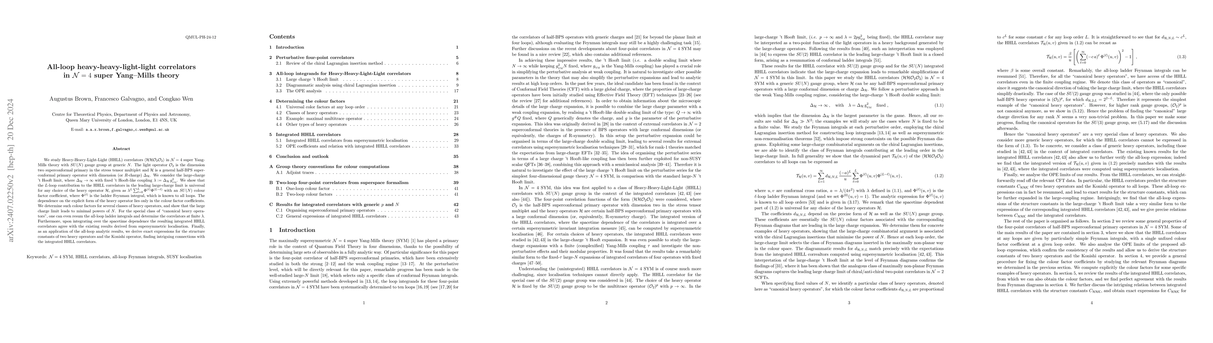 Thumbnail for All-loop heavy-heavy-light-light correlators in $\mathcal{N}=4$ super
  Yang-Mills theory