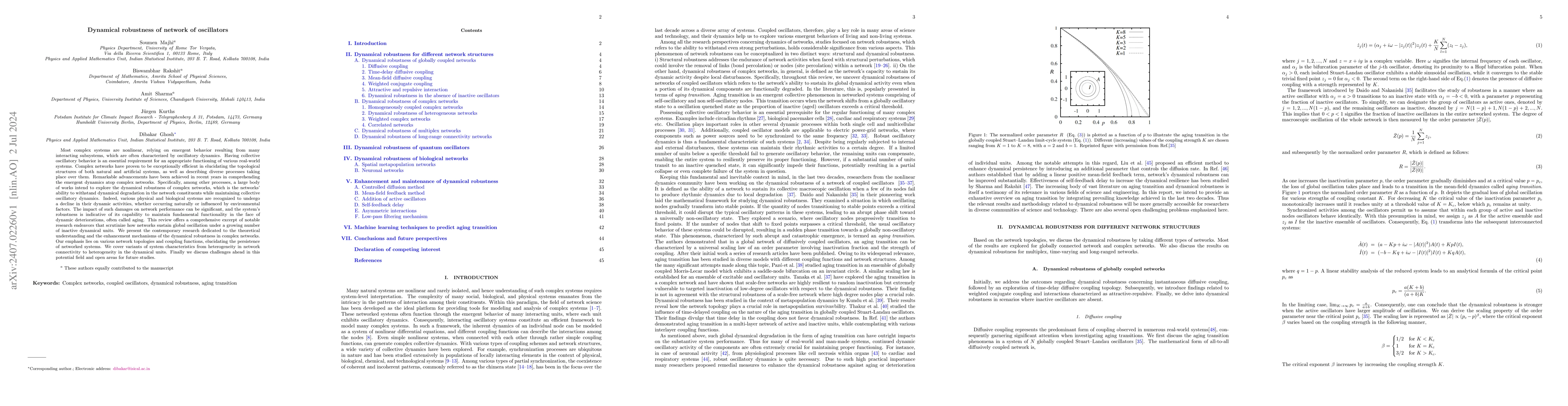 Thumbnail for Dynamical robustness of network of oscillators