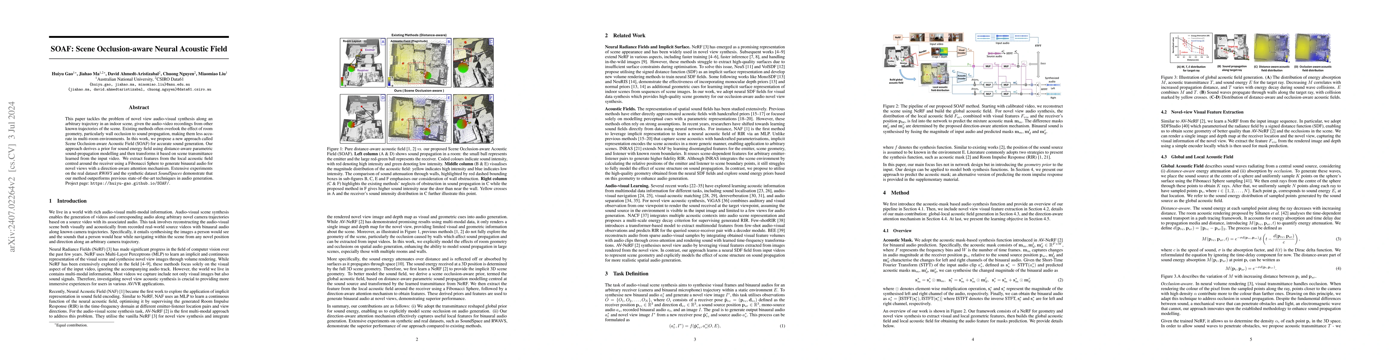 Thumbnail for SOAF: Scene Occlusion-aware Neural Acoustic Field