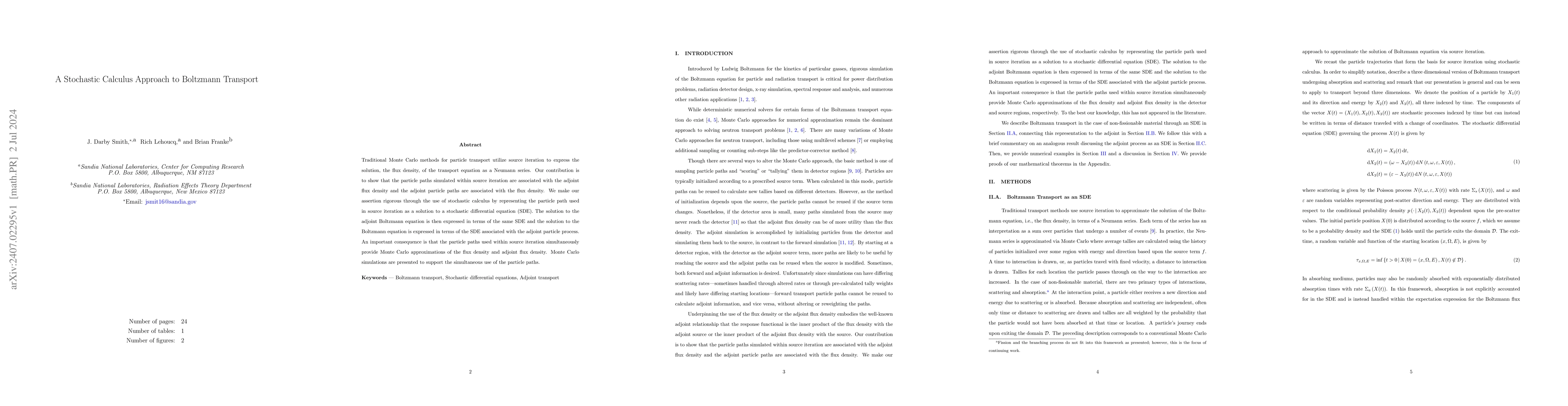 Thumbnail for A Stochastic Calculus Approach to Boltzmann Transport