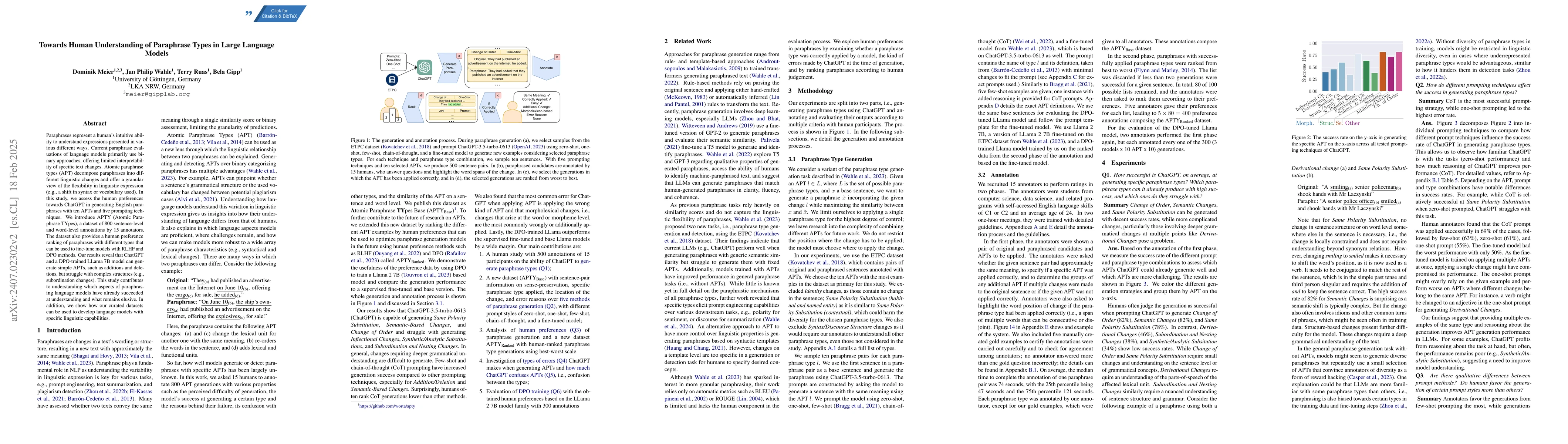 Thumbnail for Towards Human Understanding of Paraphrase Types in ChatGPT