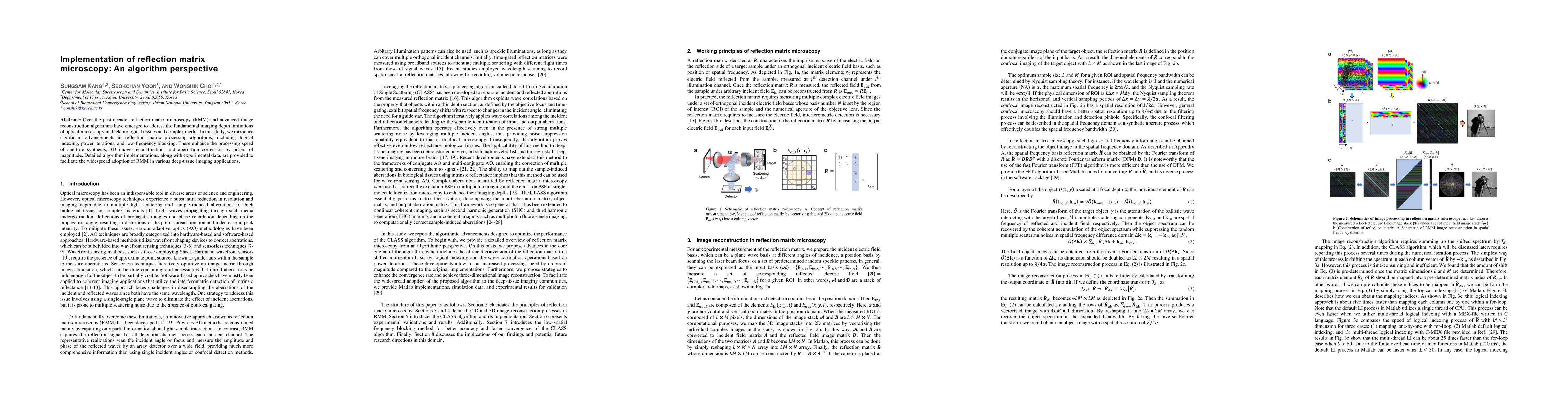 Thumbnail for Implementation of reflection matrix microscopy: An algorithm perspective
