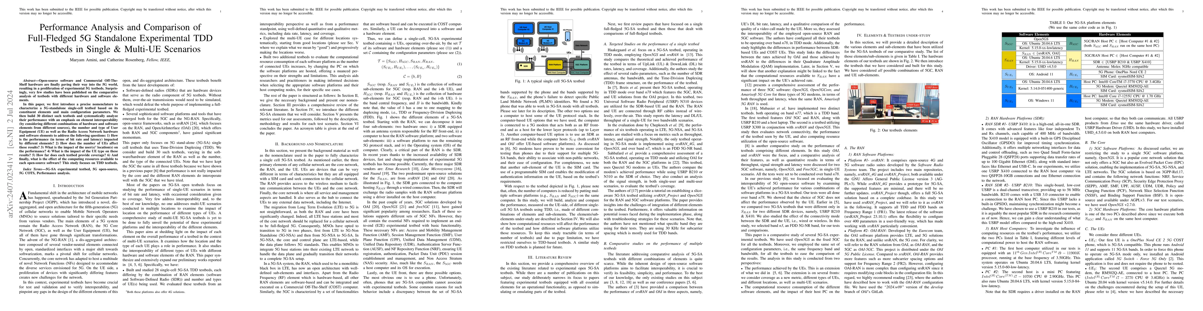 Thumbnail for Performance Analysis and Comparison of Full-Fledged 5G Standalone
  Experimental TDD Testbeds in Single & Multi-UE Scenarios