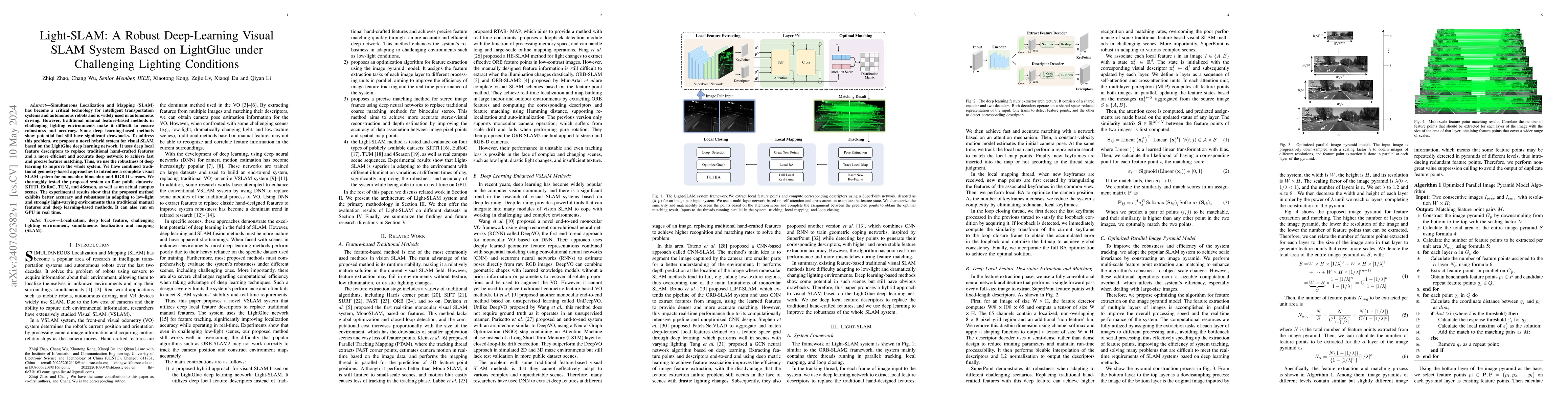 Thumbnail for Light-SLAM: A Robust Deep-Learning Visual SLAM System Based on LightGlue
  under Challenging Lighting Conditions