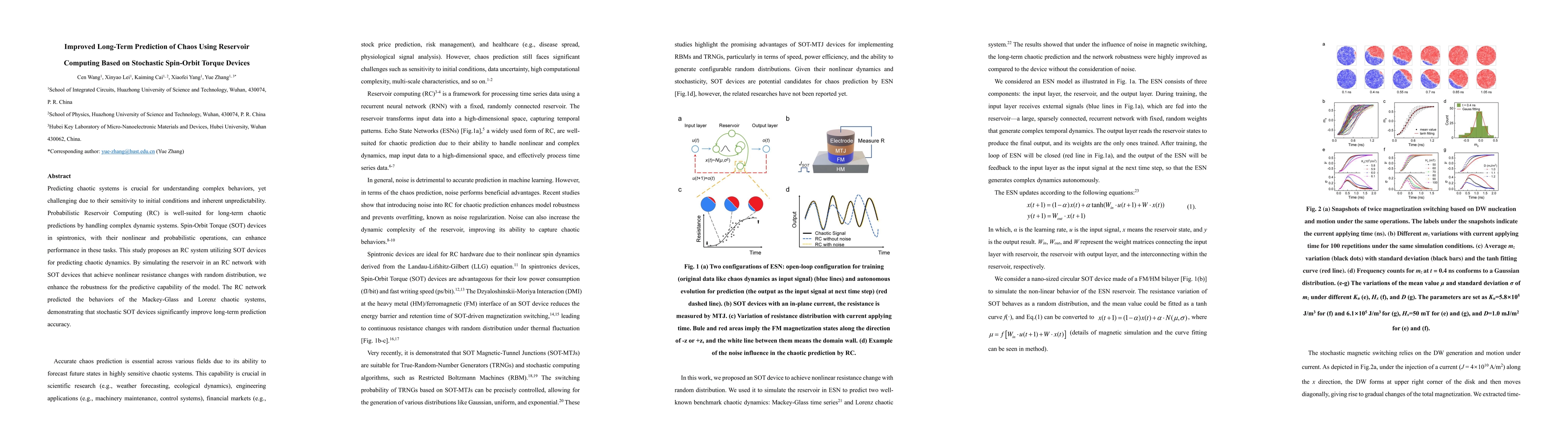 Thumbnail for Improved Long-Term Prediction of Chaos Using Reservoir Computing Based
  on Stochastic Spin-Orbit Torque Devices