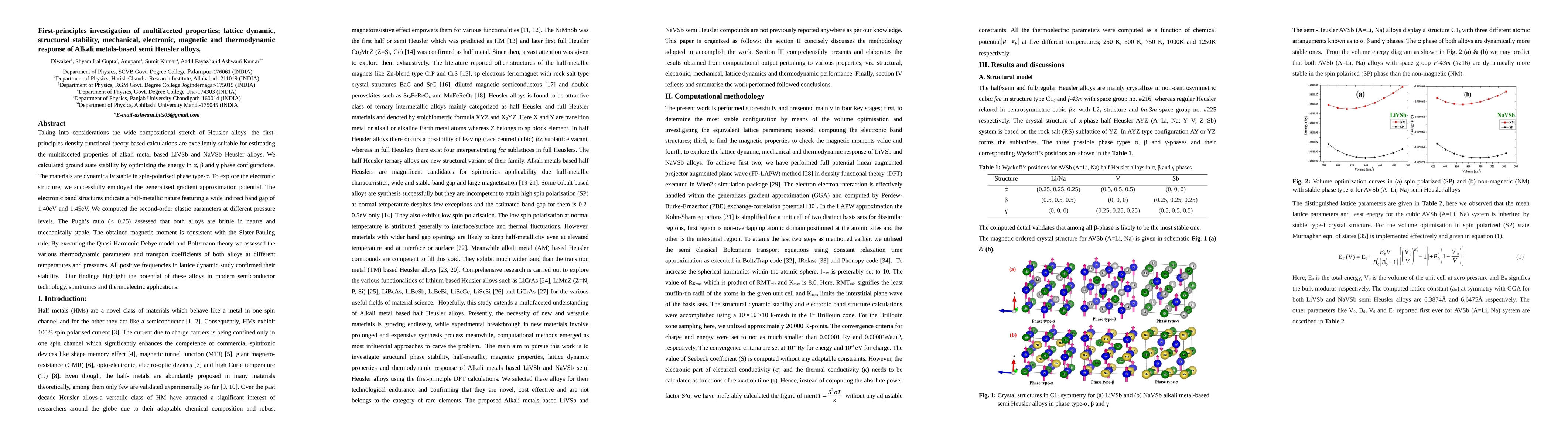 Thumbnail for First-principles investigation of multifaceted properties; lattice
  dynamic, structural stability, mechanical, electronic, magnetic and
  thermodynamic response of Alkali metals-based semi Heusler alloys