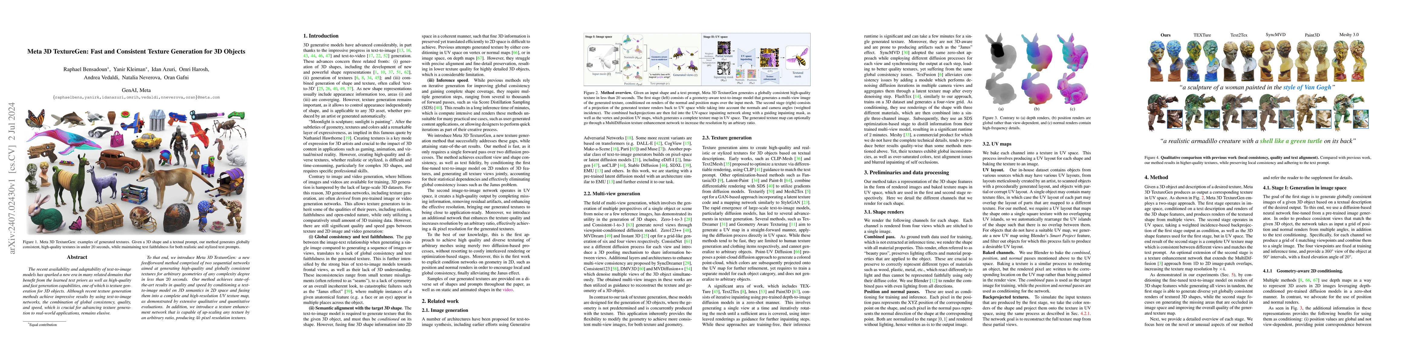 Thumbnail for Meta 3D TextureGen: Fast and Consistent Texture Generation for 3D
  Objects