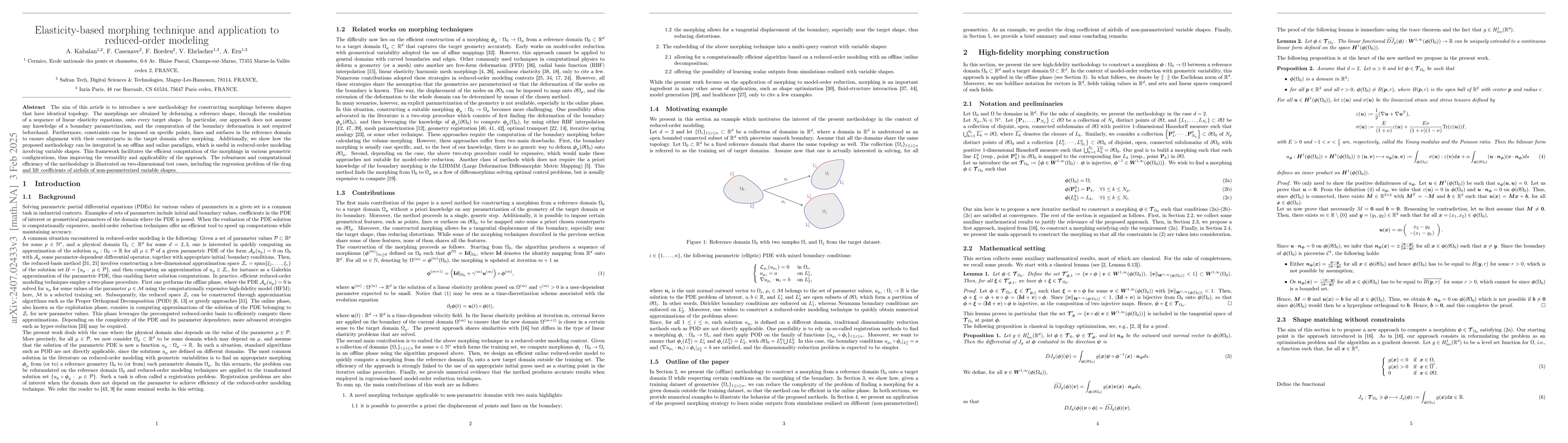 Thumbnail for An elasticity-based mesh morphing technique with application to
  reduced-order modeling