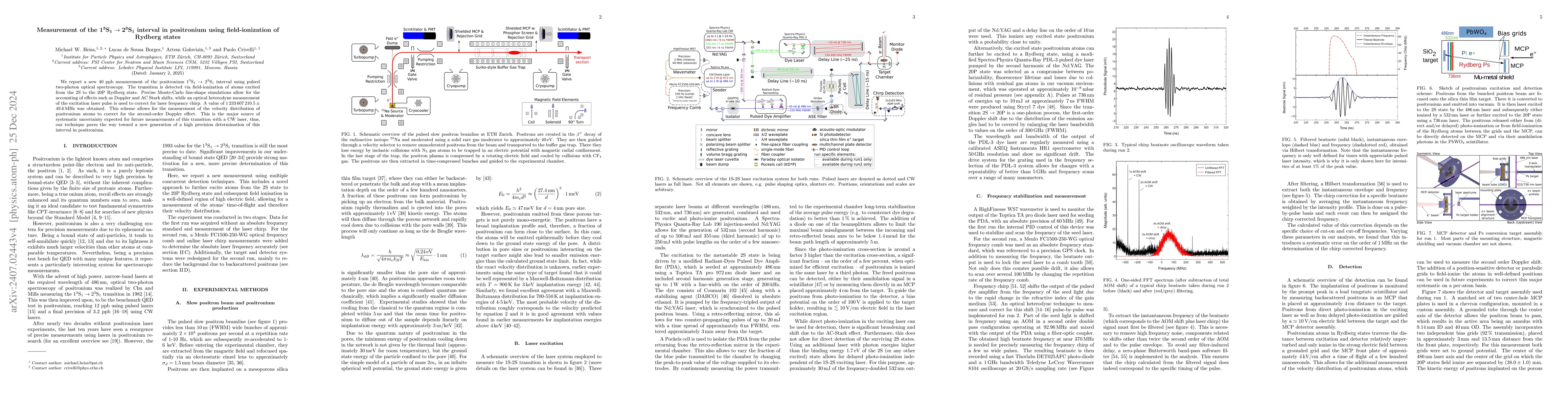 Thumbnail for Measurement of the $\text{1}^\text{3}\text{S}_\text{1} \to
  \text{2}^\text{3}\text{S}_\text{1}$ interval in positronium using
  field-ionization of Rydberg states