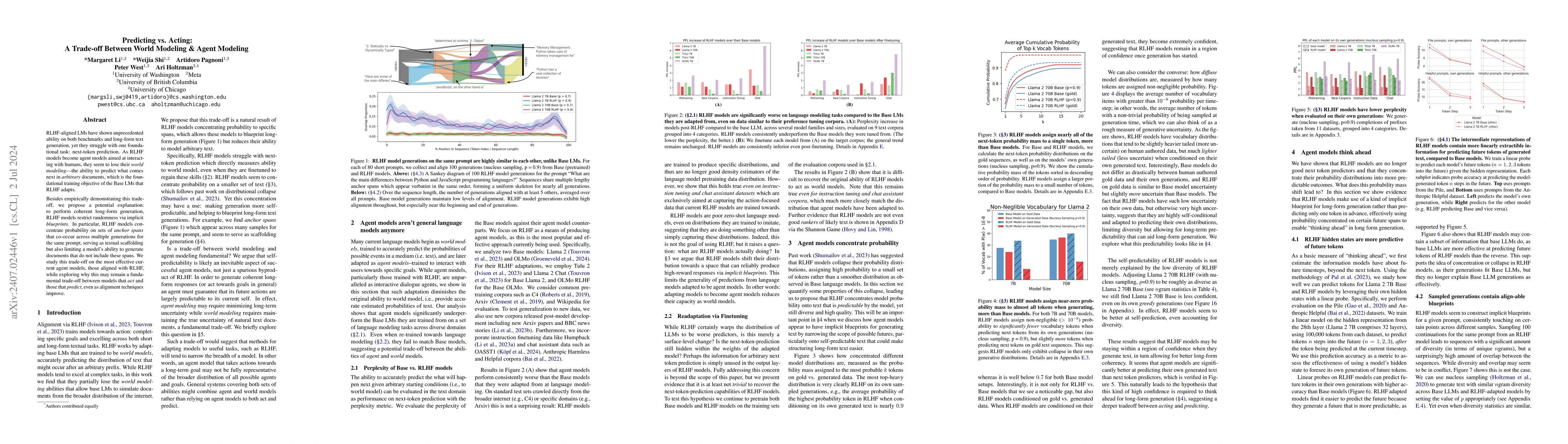 Thumbnail for Predicting vs. Acting: A Trade-off Between World Modeling & Agent
  Modeling