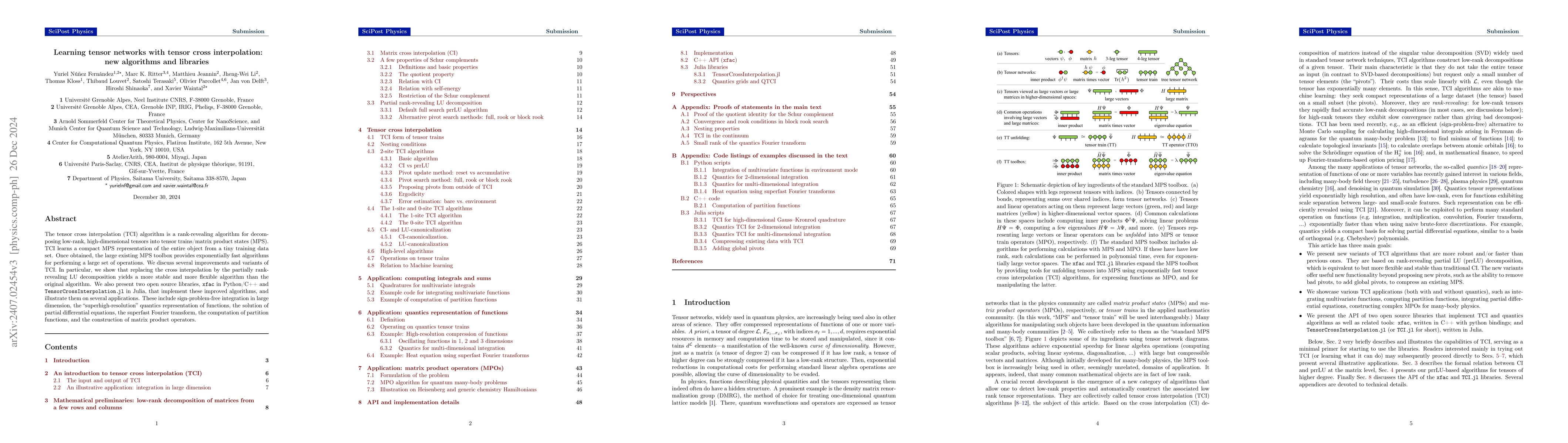 Thumbnail for Learning tensor networks with tensor cross interpolation: new algorithms
  and libraries