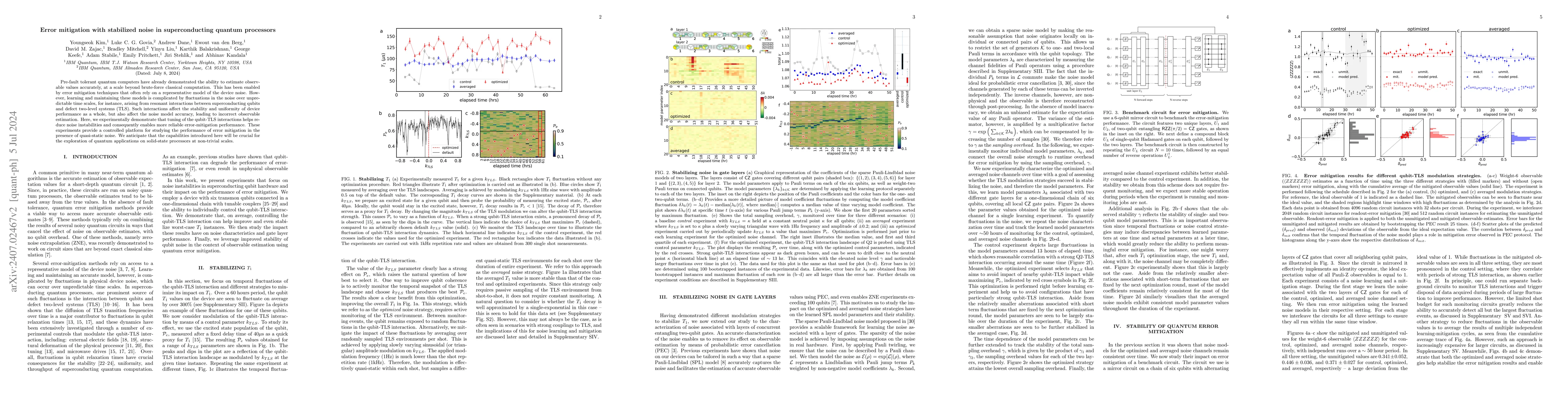 Thumbnail for Error mitigation with stabilized noise in superconducting quantum
  processors