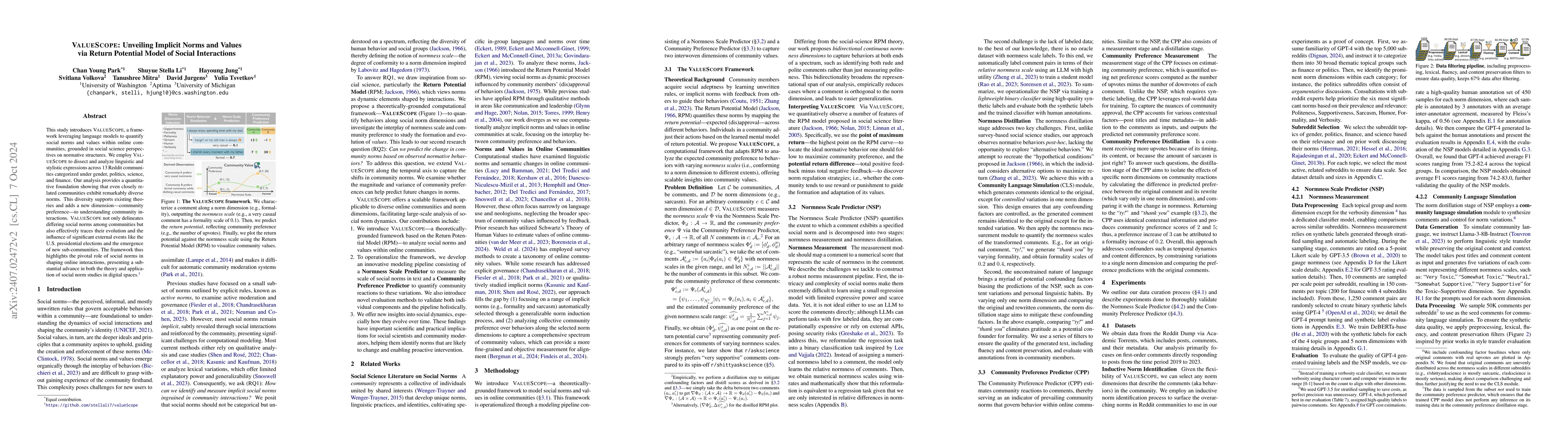 Thumbnail for ValueScope: Unveiling Implicit Norms and Values via Return Potential
  Model of Social Interactions
