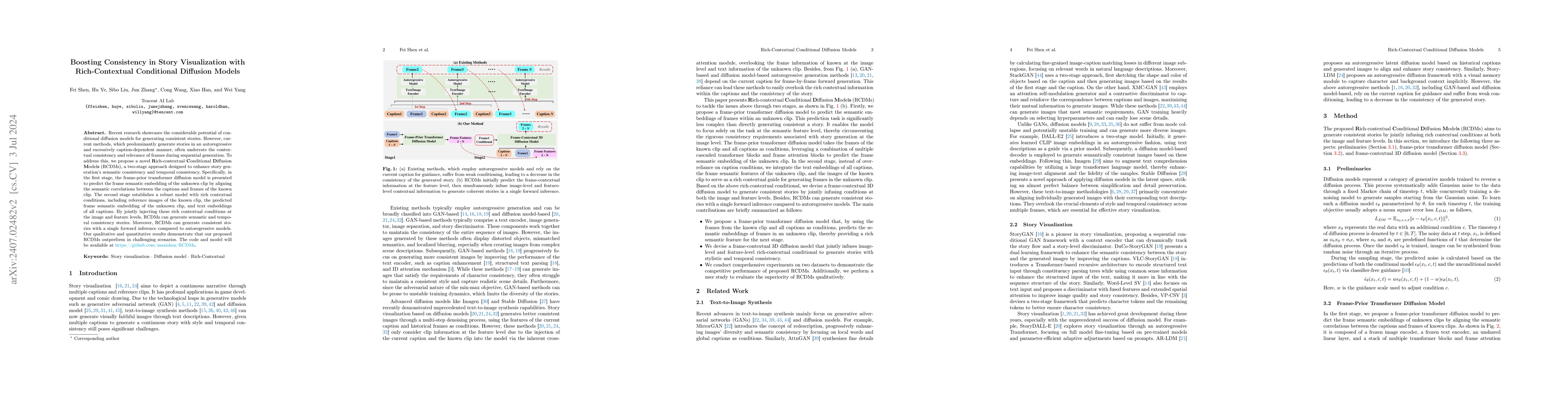 Thumbnail for Boosting Consistency in Story Visualization with Rich-Contextual
  Conditional Diffusion Models