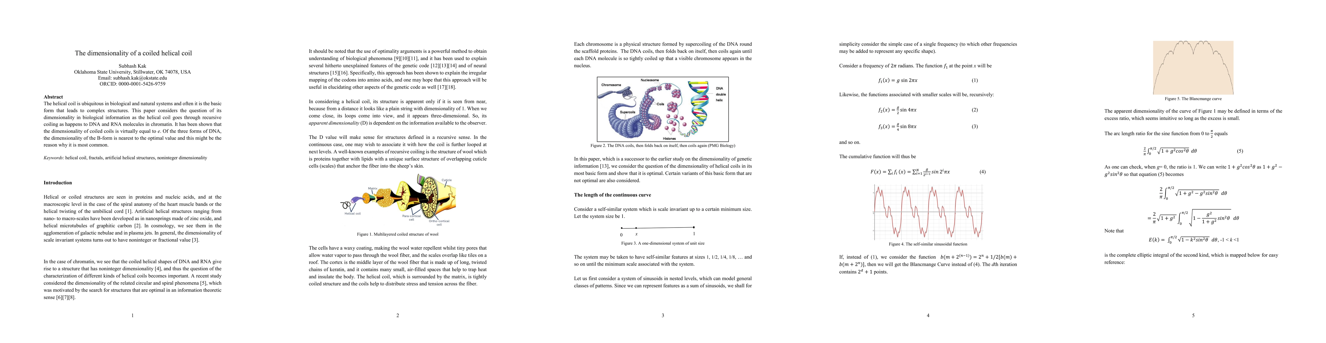Thumbnail for The dimensionality of a coiled helical coil
