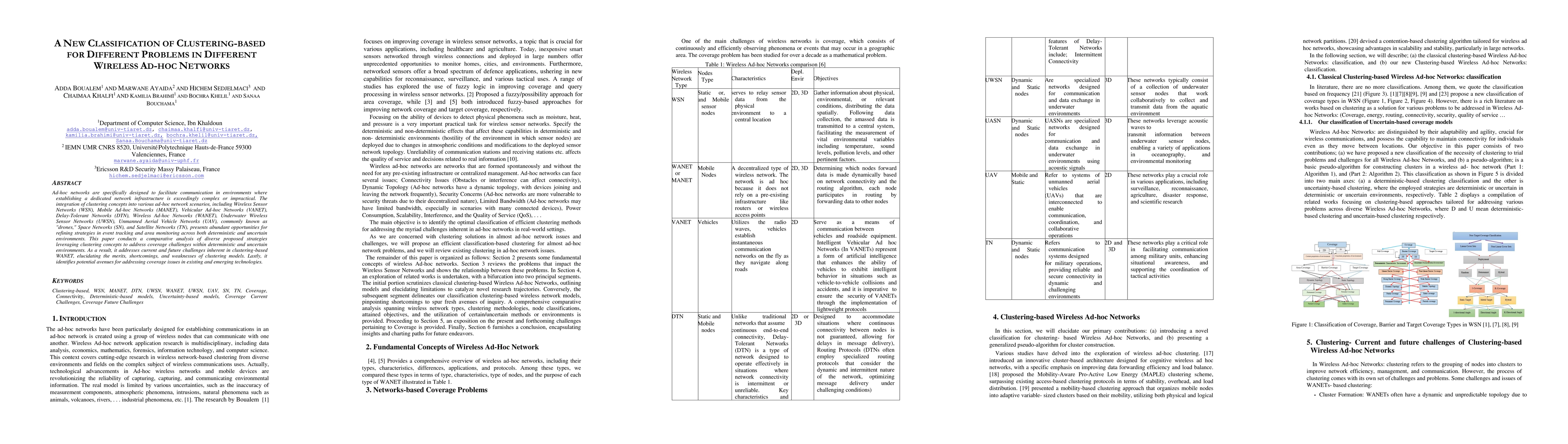 Thumbnail for A New Classification of Clustering-based for Different Problems in
  Different Wireless Ad-hoc Networks