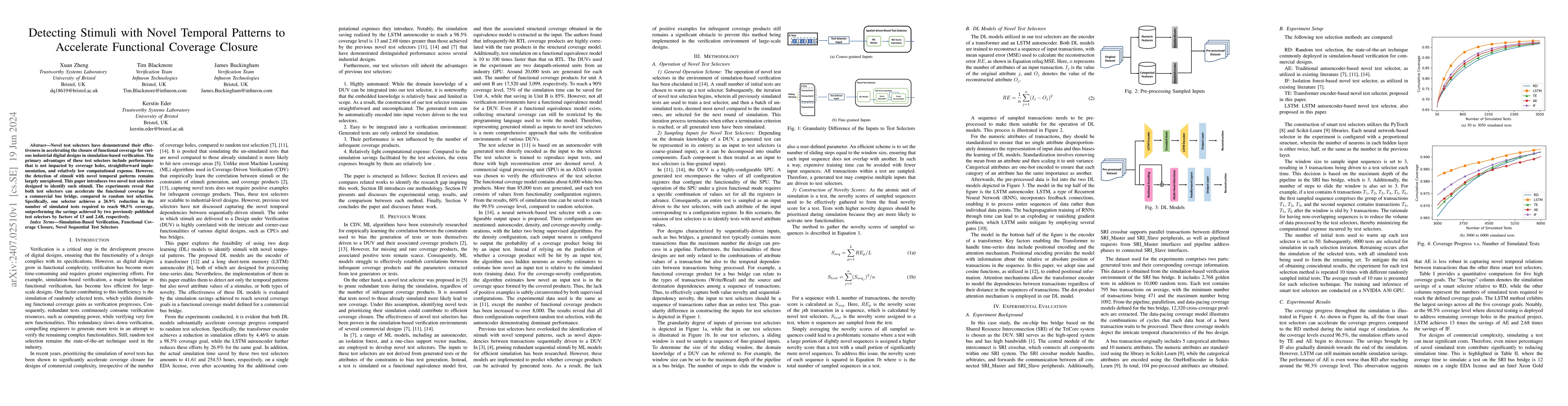 Thumbnail for Detecting Stimuli with Novel Temporal Patterns to Accelerate Functional
  Coverage Closure