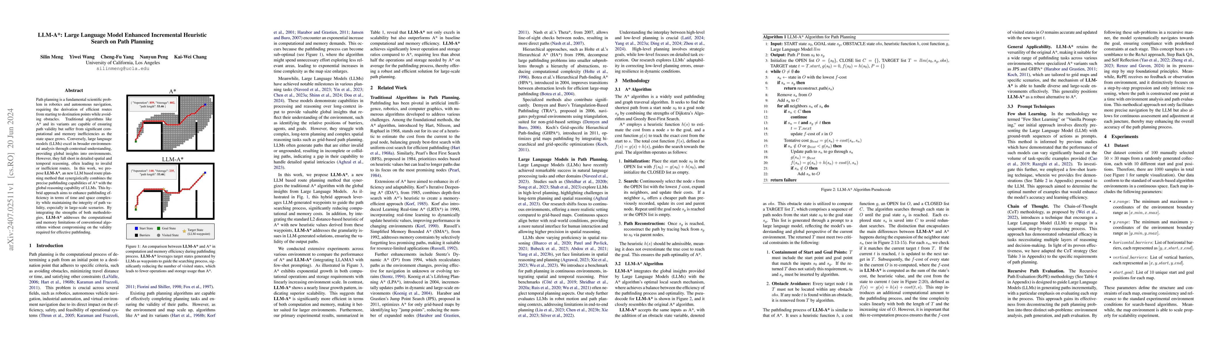 Thumbnail for LLM-A*: Large Language Model Enhanced Incremental Heuristic Search on
  Path Planning