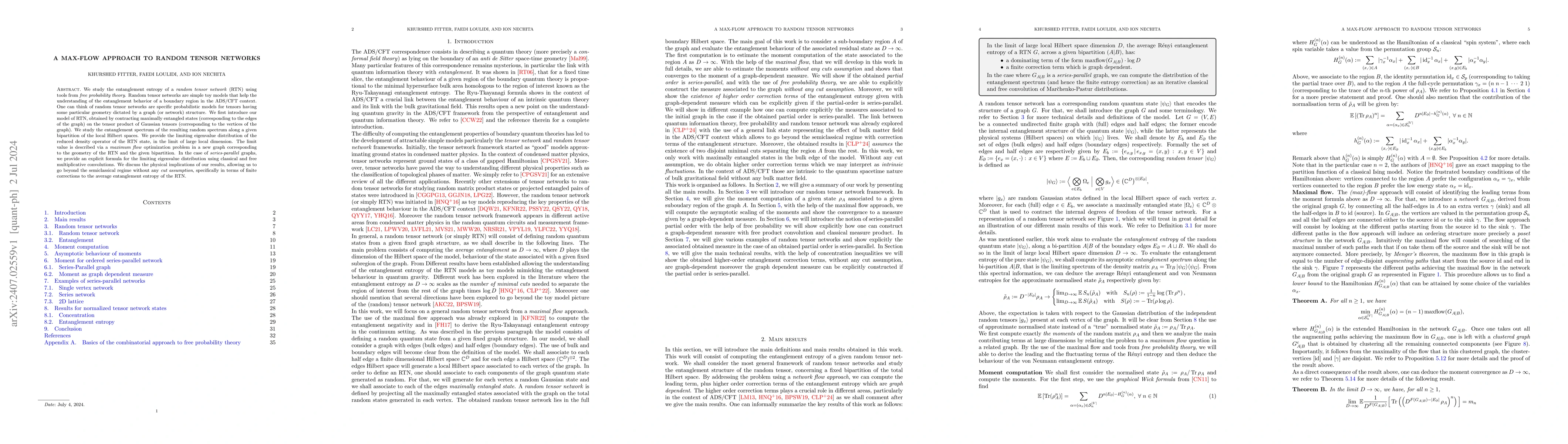 Thumbnail for A Max-Flow approach to Random Tensor Networks