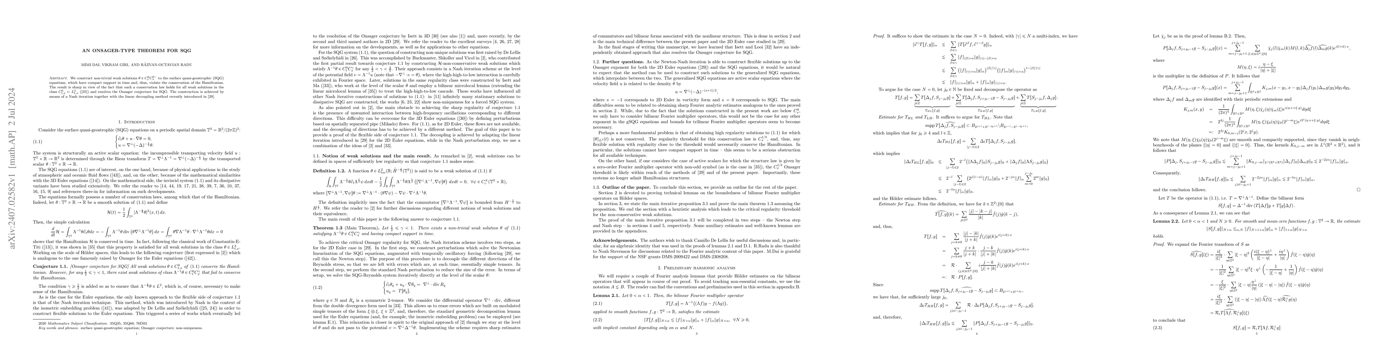 Thumbnail for An Onsager-type theorem for SQG