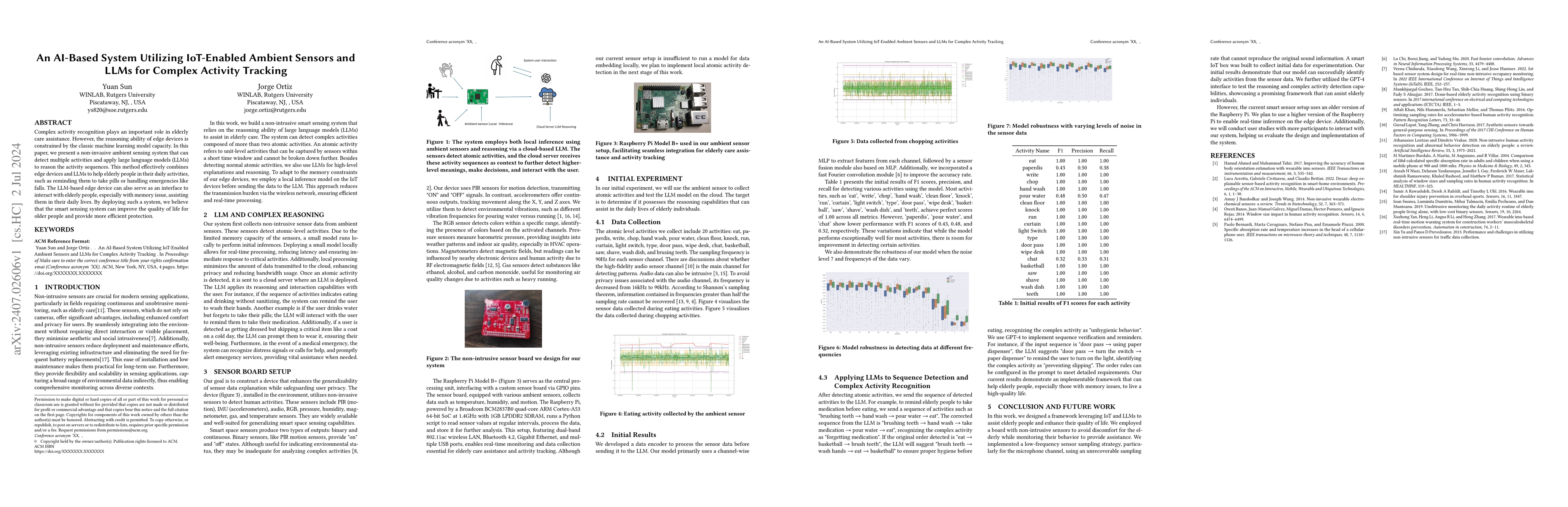 Thumbnail for An AI-Based System Utilizing IoT-Enabled Ambient Sensors and LLMs for
  Complex Activity Tracking