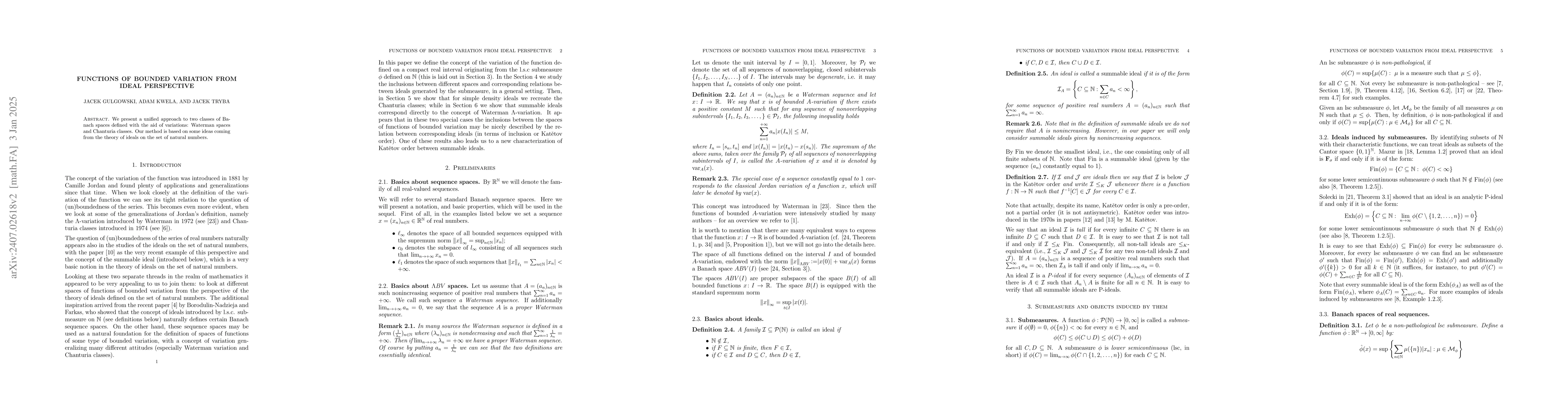 Thumbnail for Functions of bounded variation from ideal perspective