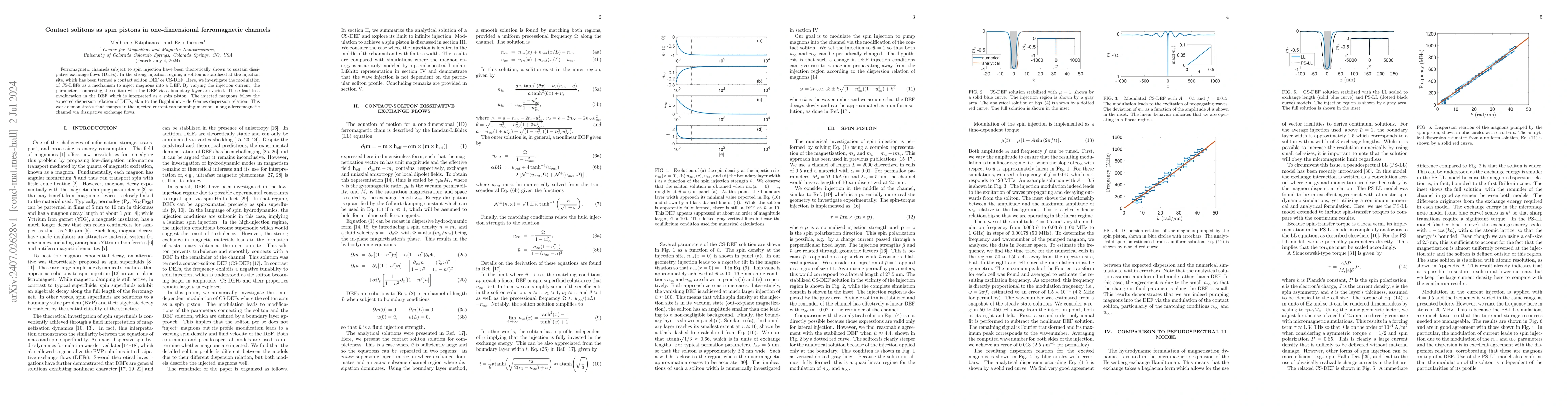 Thumbnail for Contact solitons as spin pistons in one-dimensional ferromagnetic
  channels