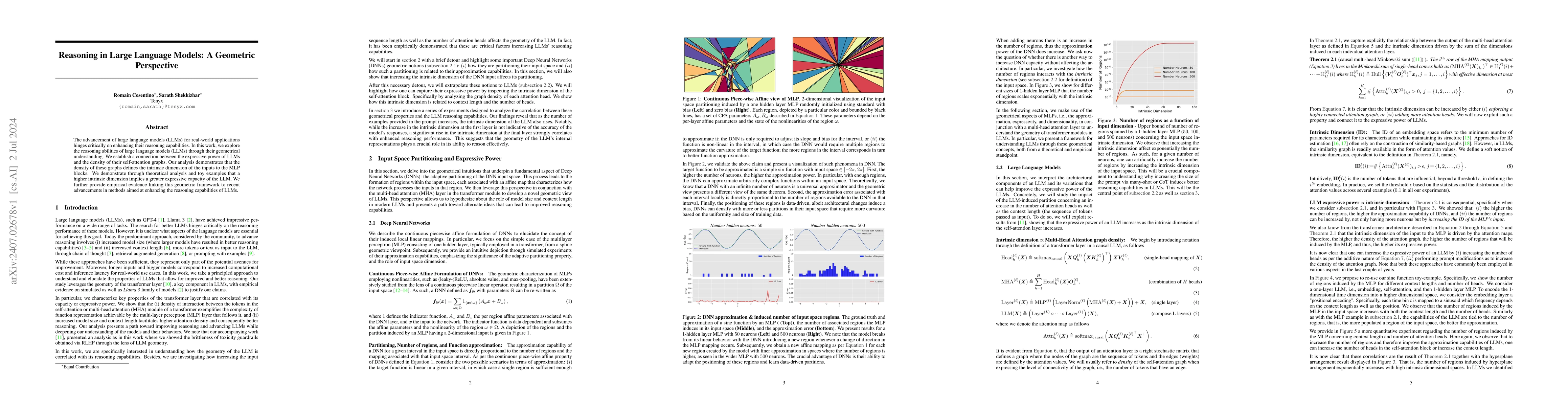 Thumbnail for Reasoning in Large Language Models: A Geometric Perspective