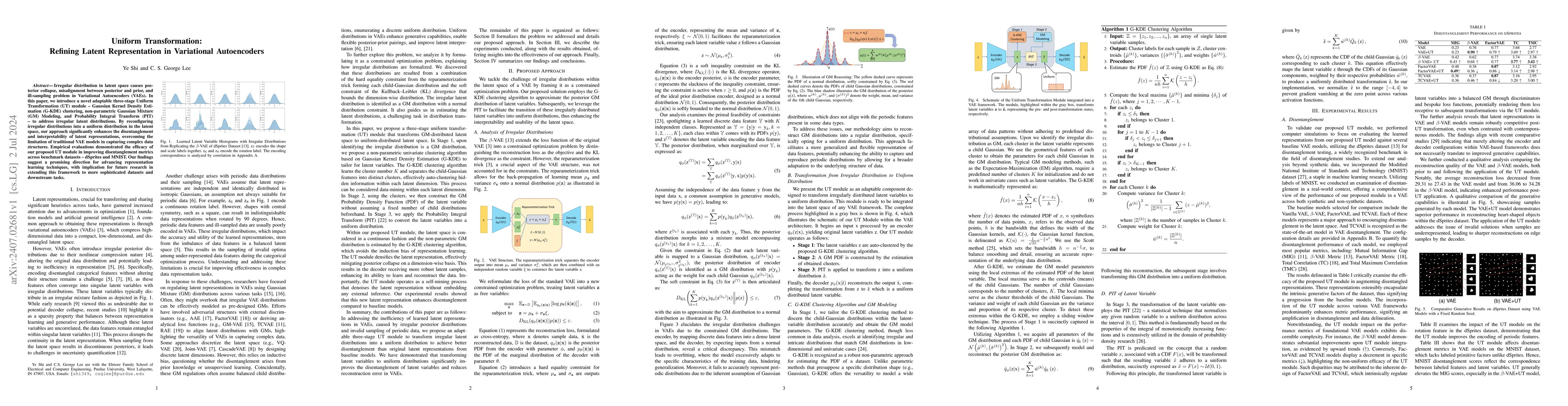 Thumbnail for Uniform Transformation: Refining Latent Representation in Variational
  Autoencoders