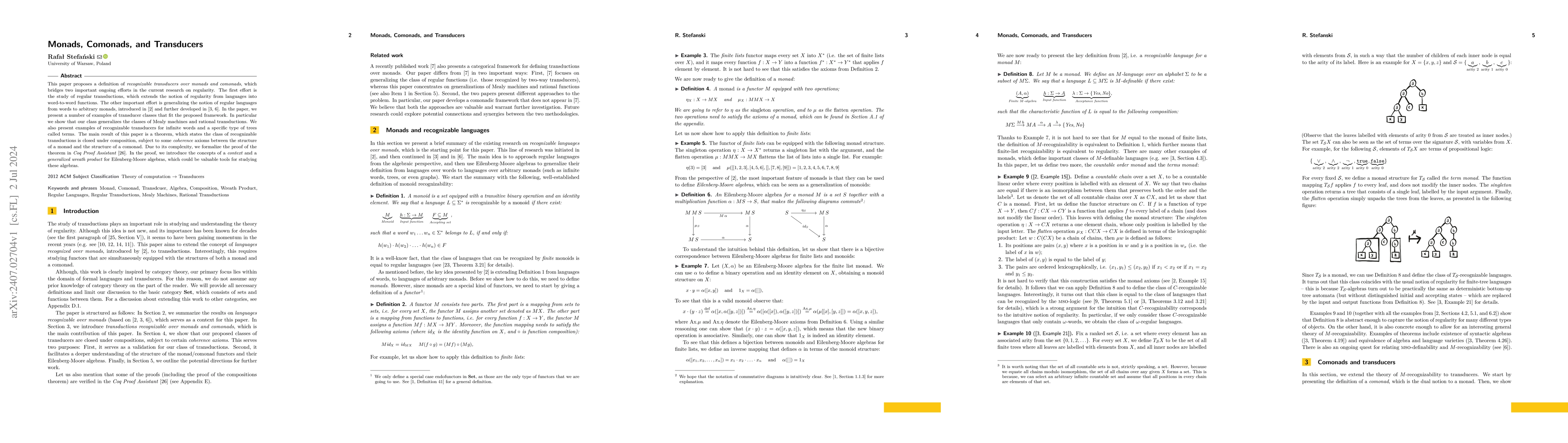 Thumbnail for Monads, Comonads, and Transducers