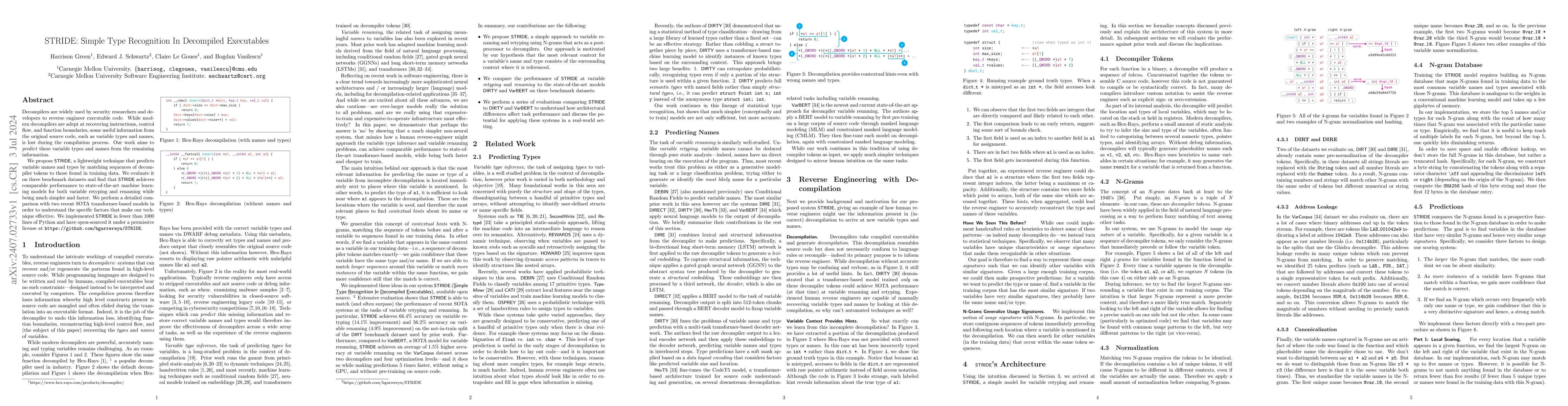 Thumbnail for STRIDE: Simple Type Recognition In Decompiled Executables