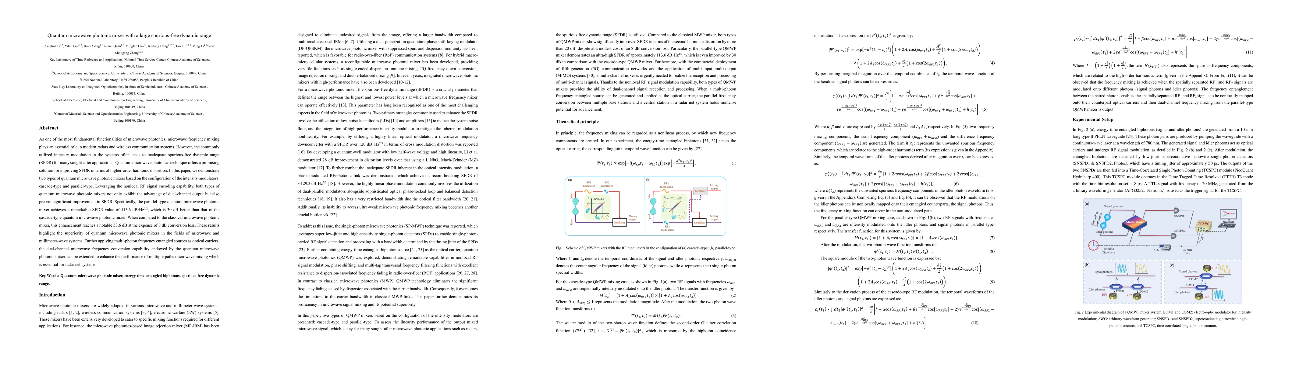 Thumbnail for Quantum microwave photonic mixer with a large spurious-free dynamic
  range