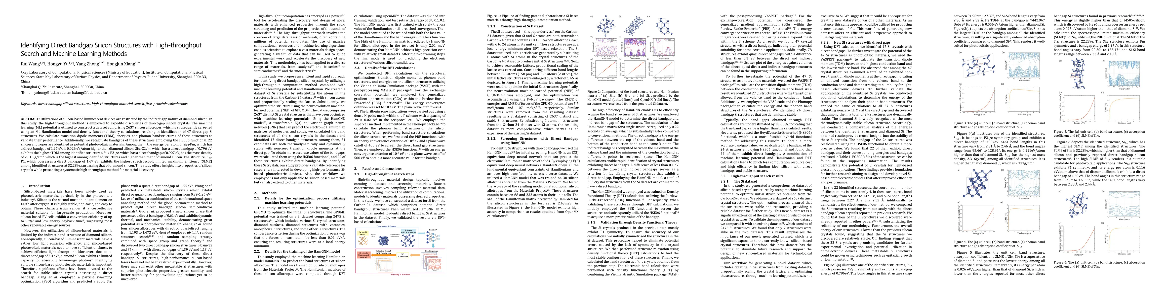 Thumbnail for Identifying Direct Bandgap Silicon Structures with High-throughput
  Search and Machine Learning Methods
