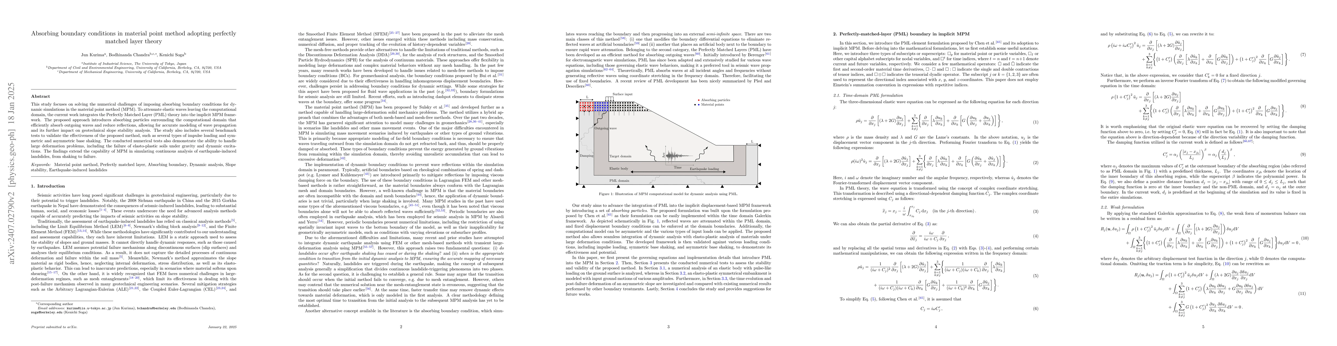 Thumbnail for Absorbing boundary conditions in material point method adopting
  perfectly matched layer theory