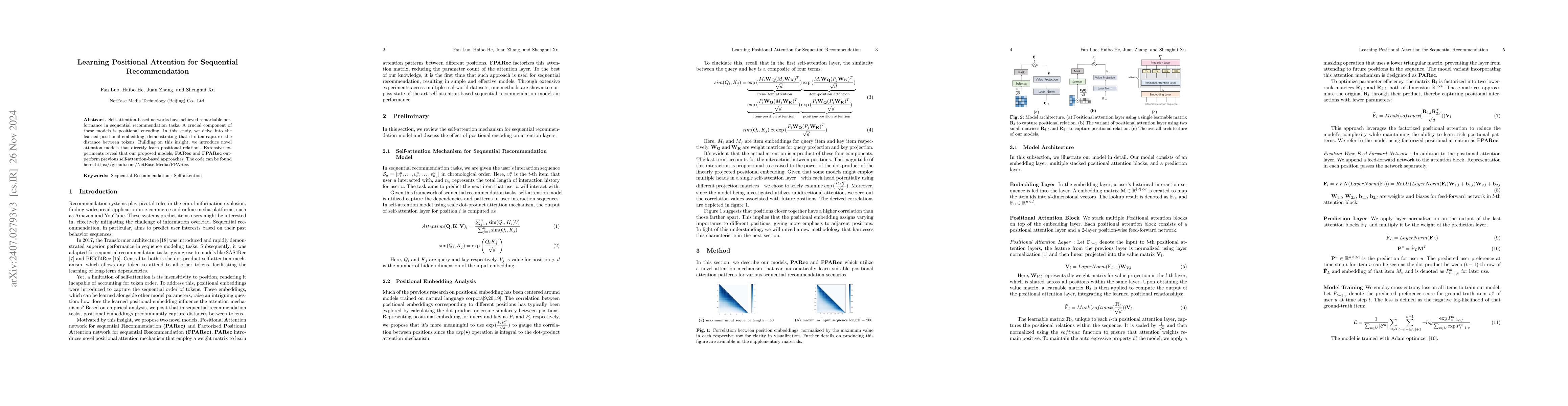 Thumbnail for Learning Positional Attention for Sequential Recommendation