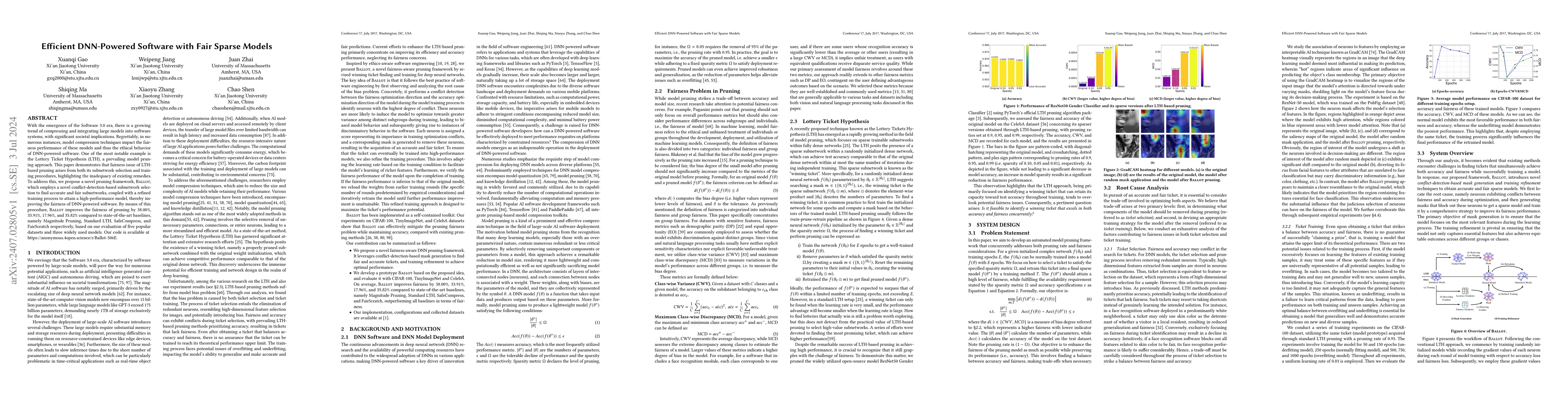 Thumbnail for Efficient DNN-Powered Software with Fair Sparse Models
