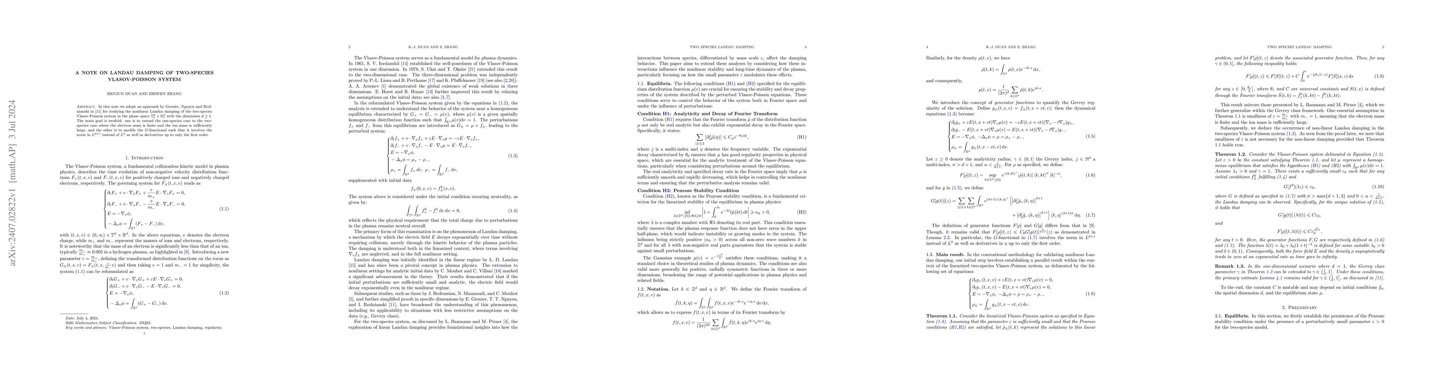 Thumbnail for A note on Landau damping of two-species Vlasov-Poisson system