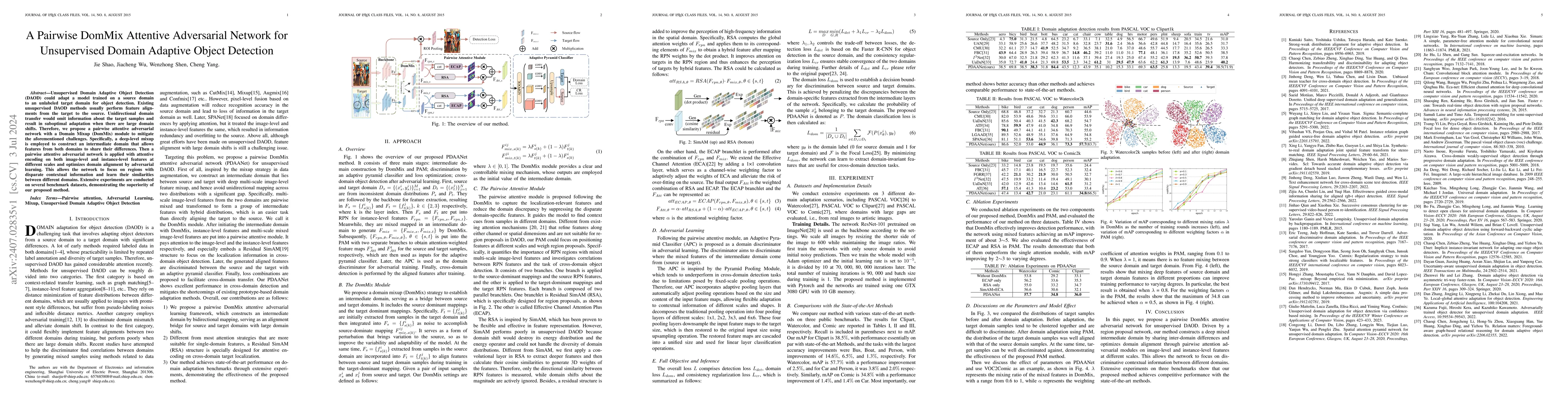 Thumbnail for A Pairwise DomMix Attentive Adversarial Network for Unsupervised Domain
  Adaptive Object Detection