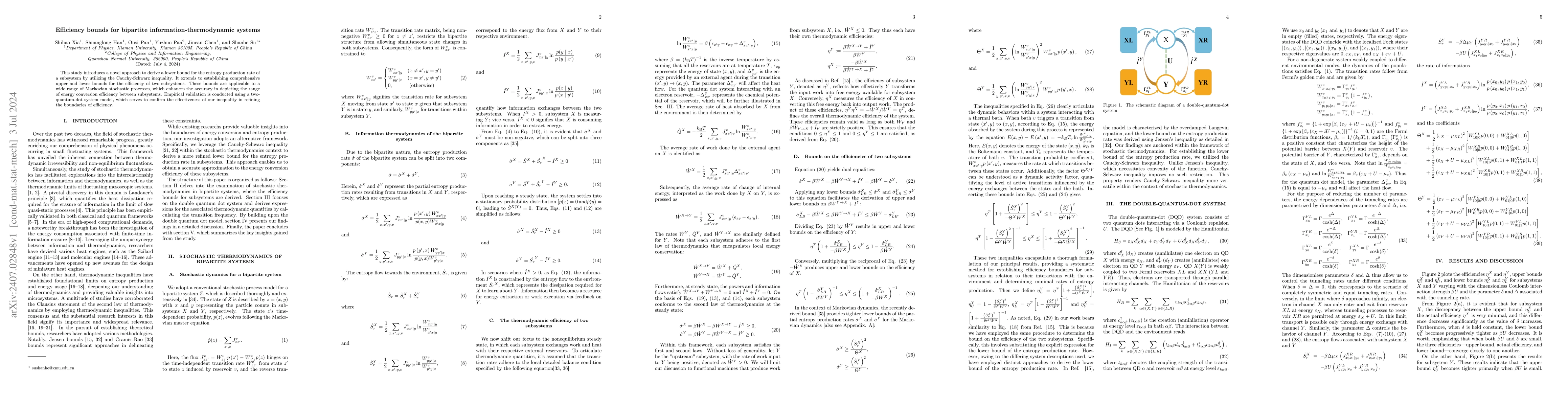 Thumbnail for Efficiency bounds for bipartite information-driven thermodynamic systems