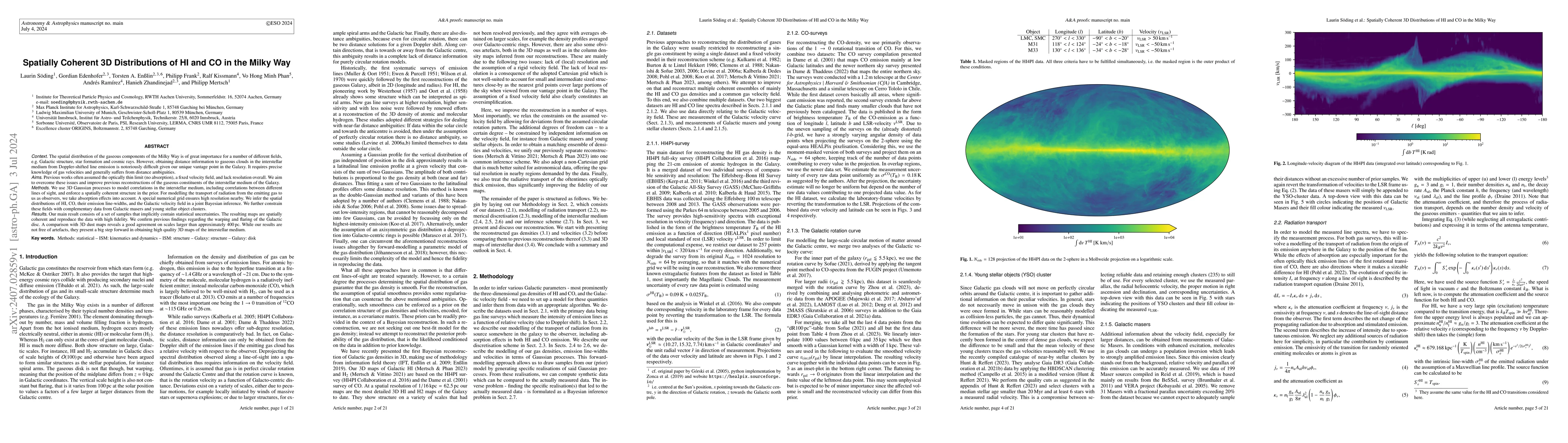 Thumbnail for Spatially Coherent 3D Distributions of HI and CO in the Milky Way