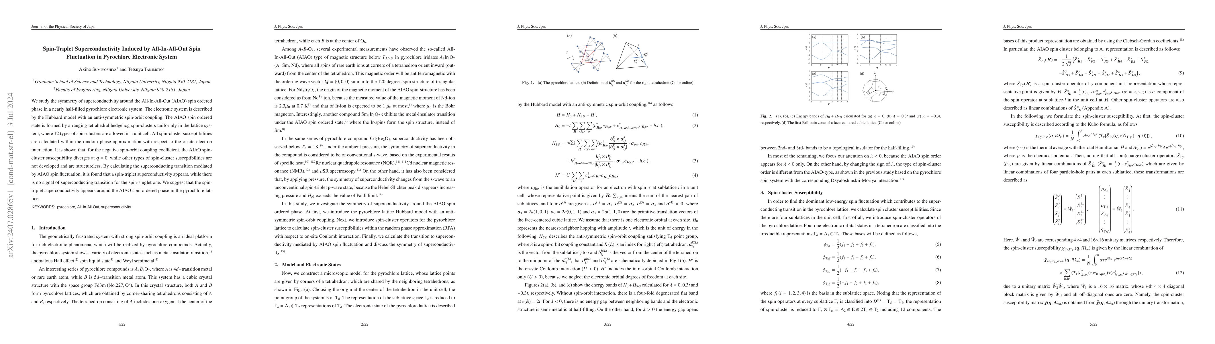 Thumbnail for Spin-Triplet Superconductivity Induced by All-In-All-Out Spin
  Fluctuation in Pyrochlore Electronic System