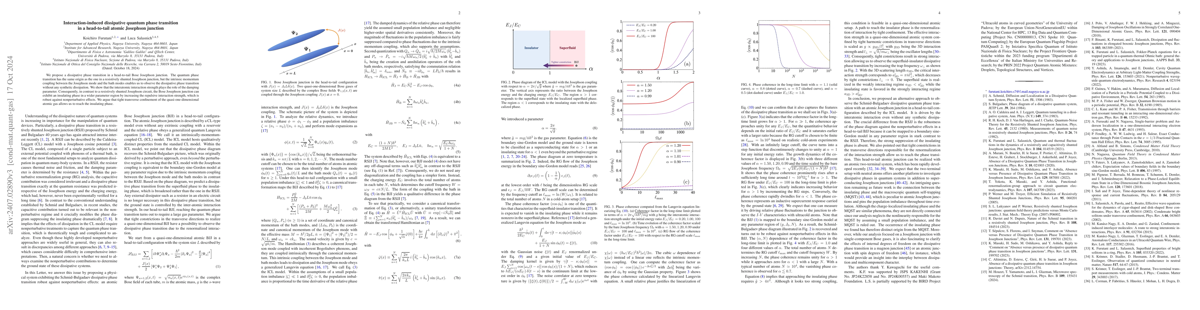 Thumbnail for Interaction-induced dissipative quantum phase transition in a
  head-to-tail atomic Josephson junction