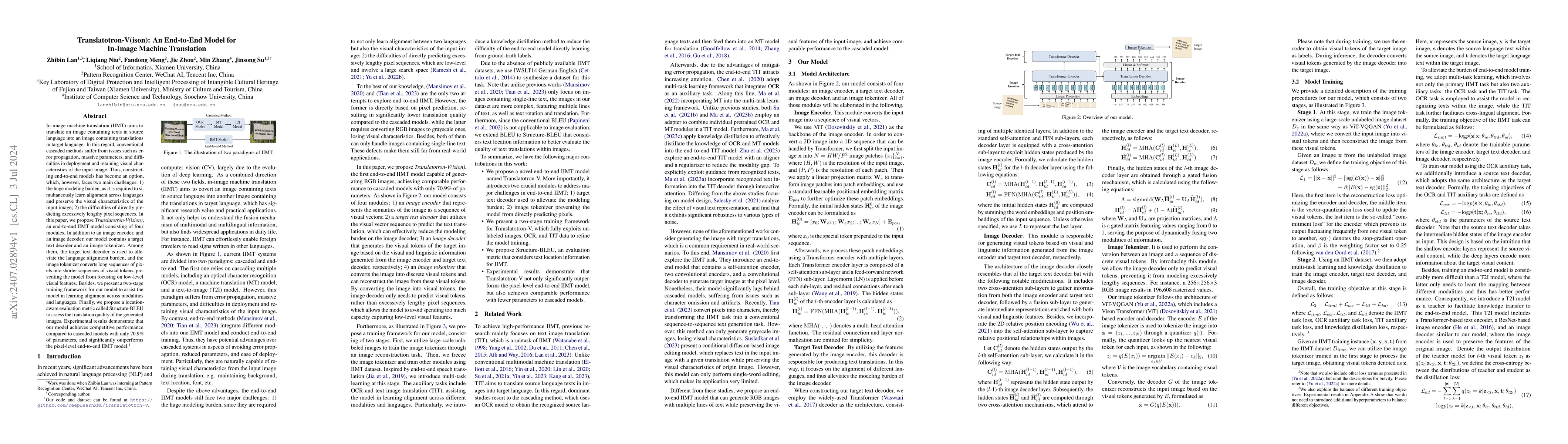 Thumbnail for Translatotron-V(ison): An End-to-End Model for In-Image Machine
  Translation